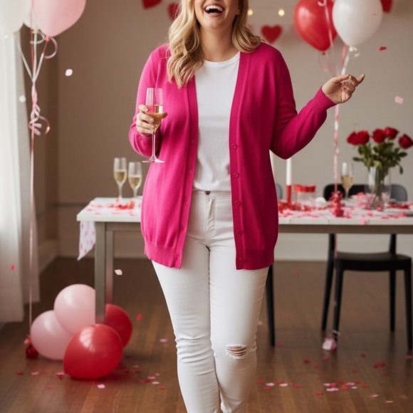 torrid Sweaters - Torrid Pink Button-Front Cardigan Sweater | Super Soft | Size 2 (2X)